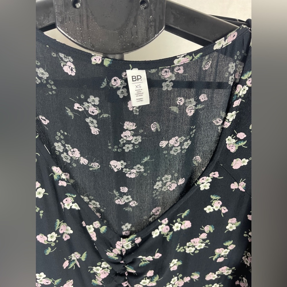 BP. Printed Black Floral Mini Dress Size XS (0-2) NWT - Picture 12 of 14